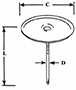 Cupped Head Weld Pin